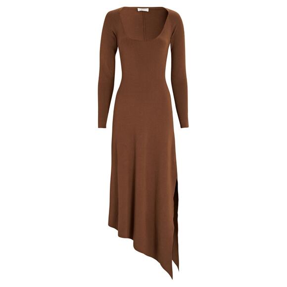 A.L.C. Harvey Rib-Knit Maxi Asymmetrical Hem Dress - Picture 12 of 14
